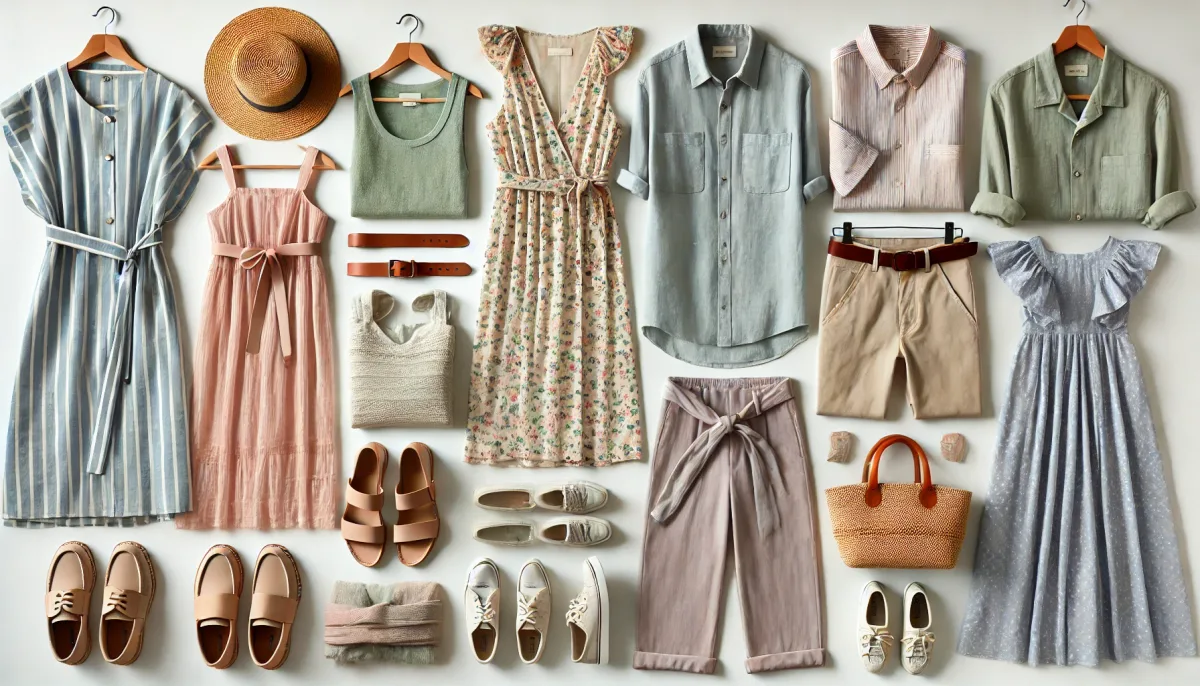 Outfit inspiration: light fabrics and soft spring colors